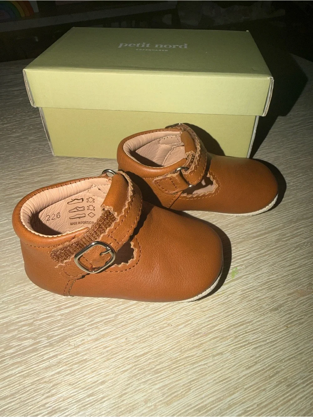 Petit Nord Copenhagen Brown Baby shoes size EU 18/US3/UK 2